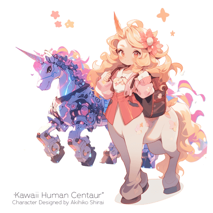 Kawaii Human Centaur by Akihiko Shirai