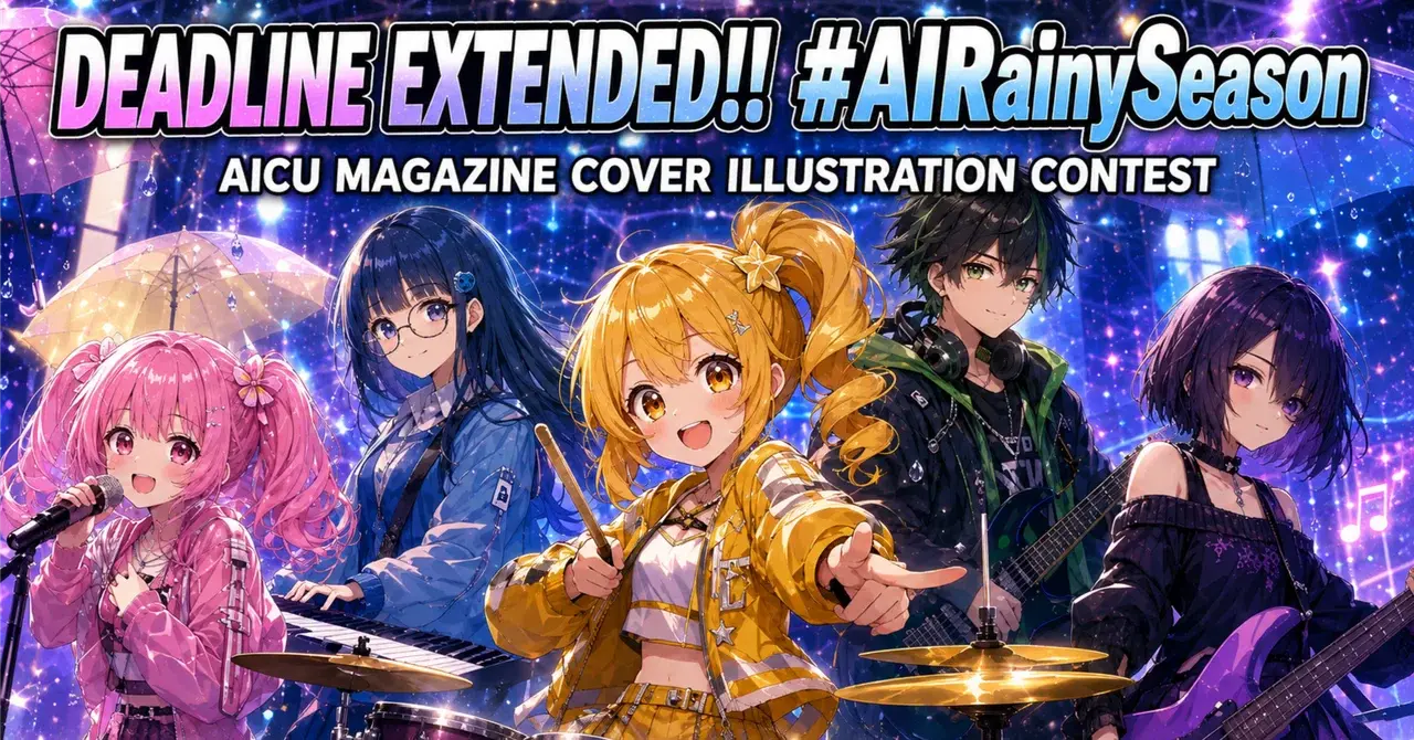 AI梅雨イラストコンテスト! 期間延長&グローバル展開！狙えマガジン表紙＆AiCuty賞！