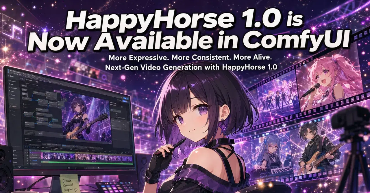 HappyHorse 1.0 ComfyUI対応！AI動画生成の新境地へ