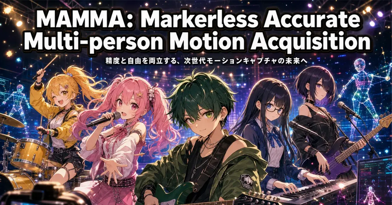 iPhone 4台で本格モーキャプ!? CVPR 2026「MAMMA」、マーカーレス・モーションキャプチャの最新リポジトリを掘ってみた!