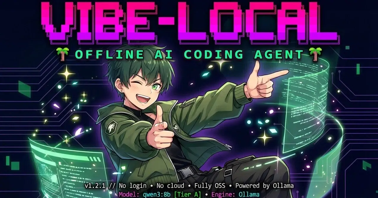 ネットワーク不要・サブスク不要！「vibe-local」Windows 11 セットアップガイド