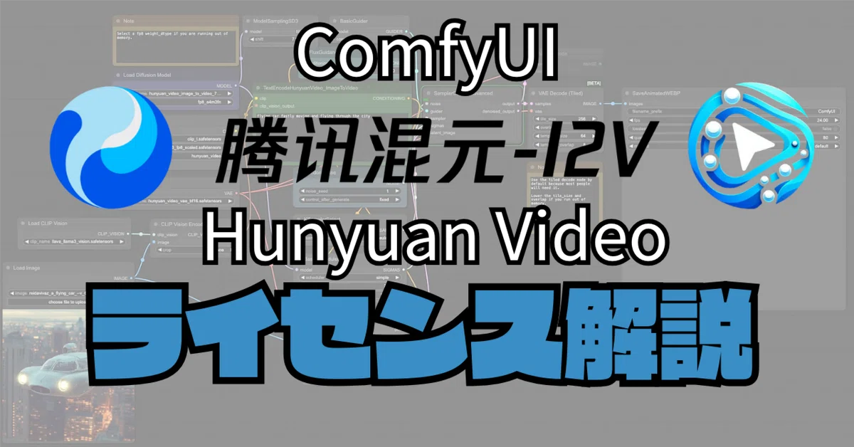 ComfyUIがHunyuan Image2Videoに対応！テンセントの論文と最新ライセンスを大解説！