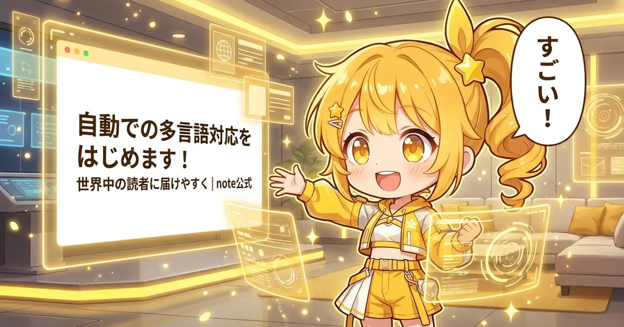noteがAIで多言語対応を開始！あなたの記事が世界中で読まれるチャンス拡大！